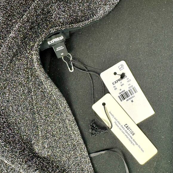 Express Metallic Cowl Neck Halter Top NWT Size Medium - Picture 3 of 6